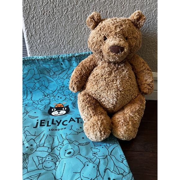 NWT Jellycat Bartholomew Bear HUGE 16.5”Plush Animal Authentic Dust Bag BARH2BR - Picture 8 of 8